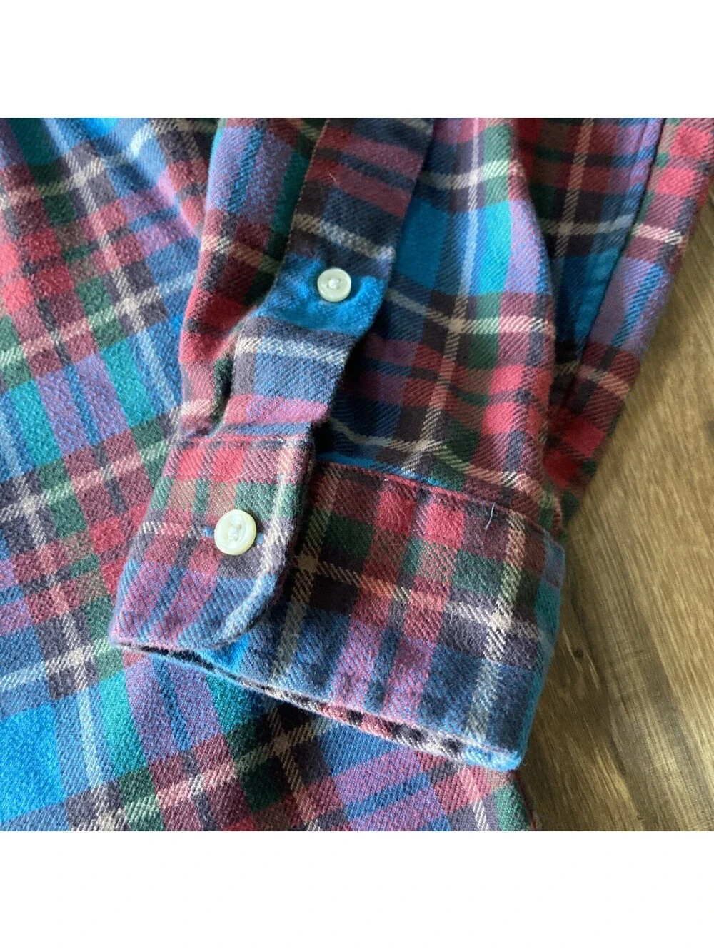 Polo Ralph Lauren Custom Fit Performance Flannel Long Sleeve Plaid Shirt Mens L